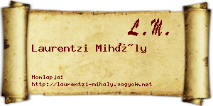 Laurentzi Mihály névjegykártya