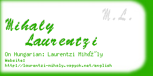 mihaly laurentzi business card